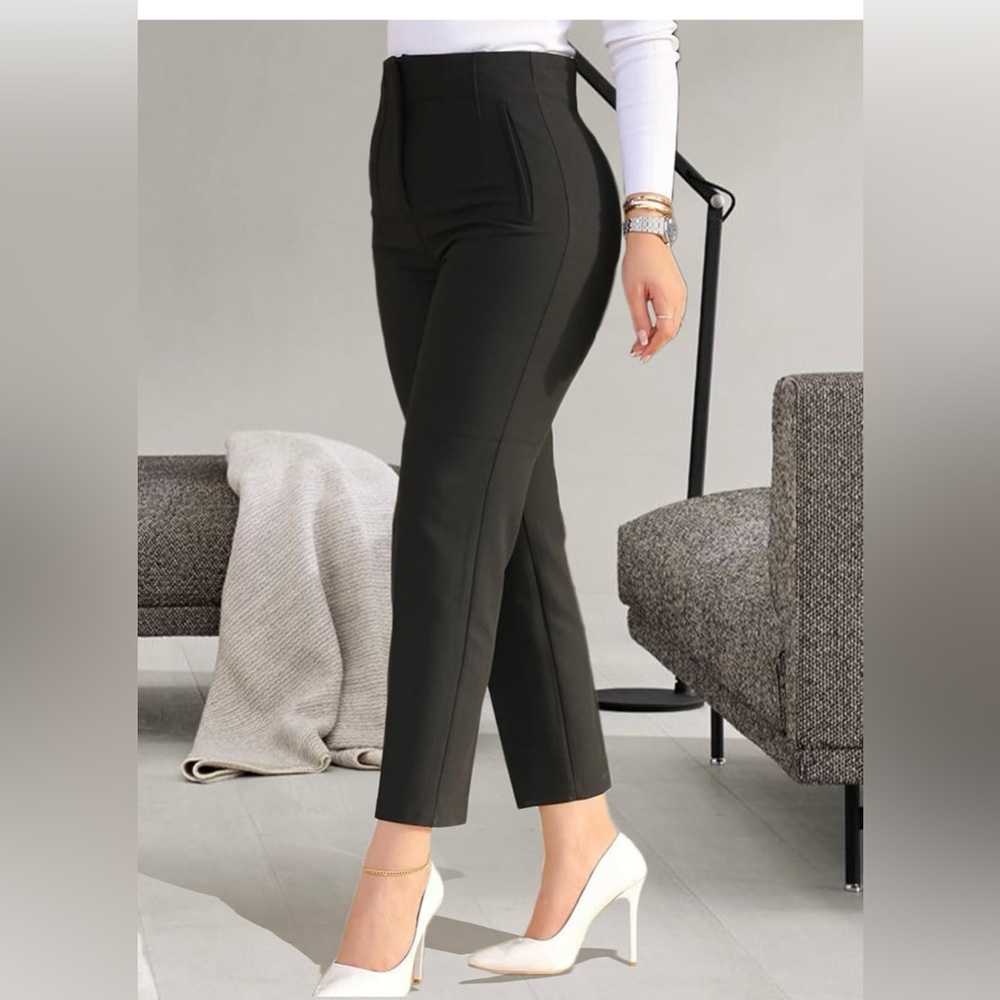 Hight Waist Pants stretch Color White brand new size S M L special office work - Picture 10 of 16